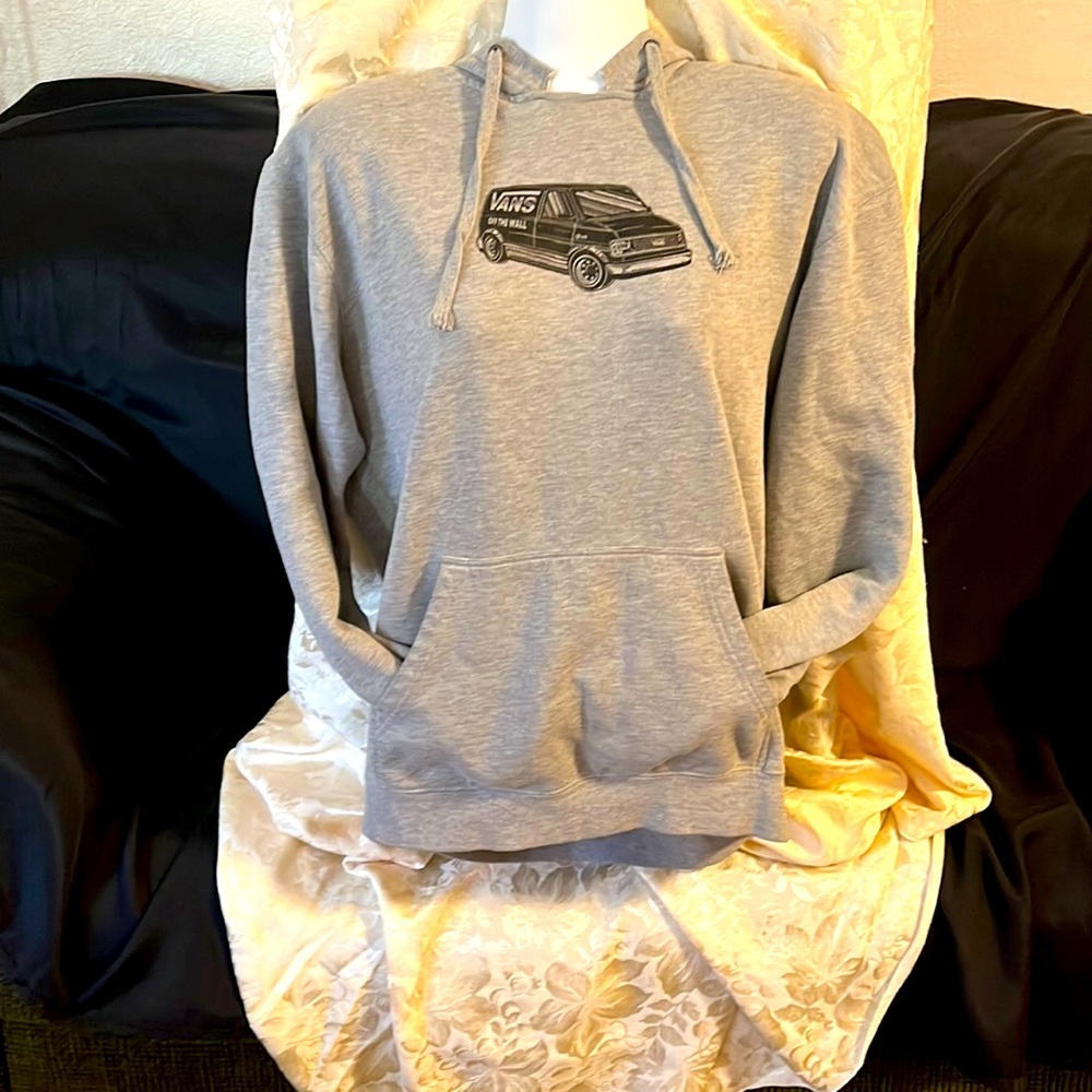 Vans Gray Pullover Hoodie with Van Graphic